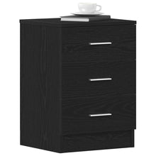 Nachttisch aus schwarzer Eiche, 38 x 35 x 55 cm, Holzwerkstoff