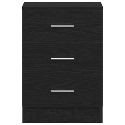 Nachttische 2 Stk. Schwarze Eiche 38x35x55 cm Holzwerkstoff