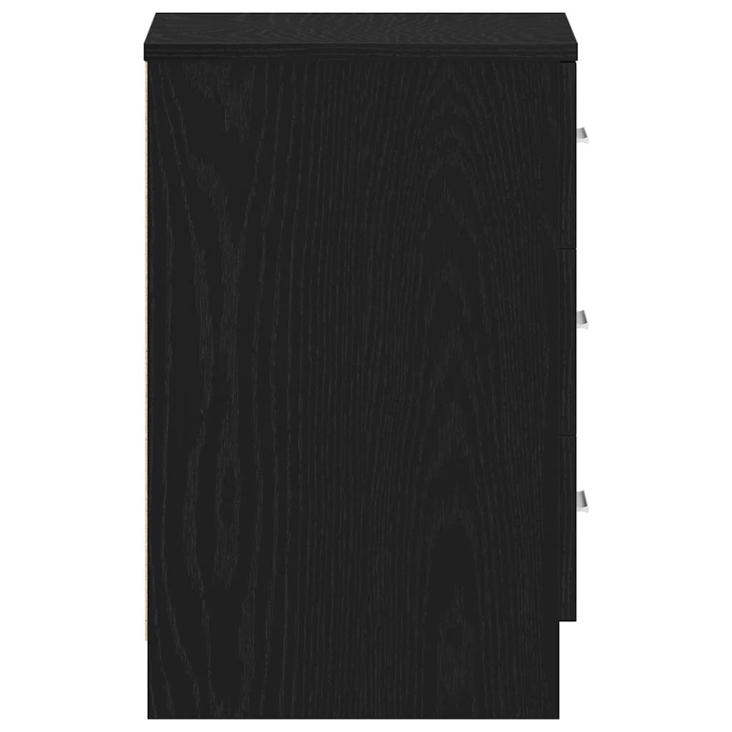 Nachttische 2 Stk. Schwarze Eiche 38x35x55 cm Holzwerkstoff