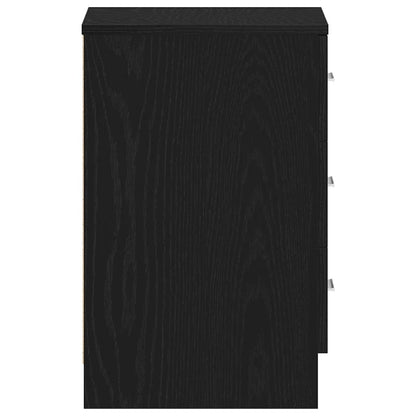 Nachttische 2 Stk. Schwarze Eiche 38x35x55 cm Holzwerkstoff