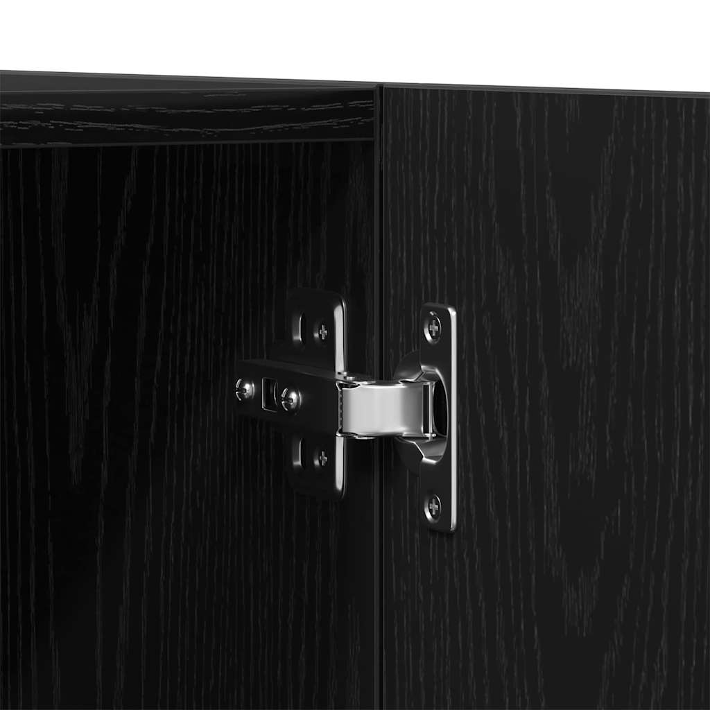 Kleiderschrank mit Tür Schwarz 90 x 52 x 200 cm Holzwerkstoff