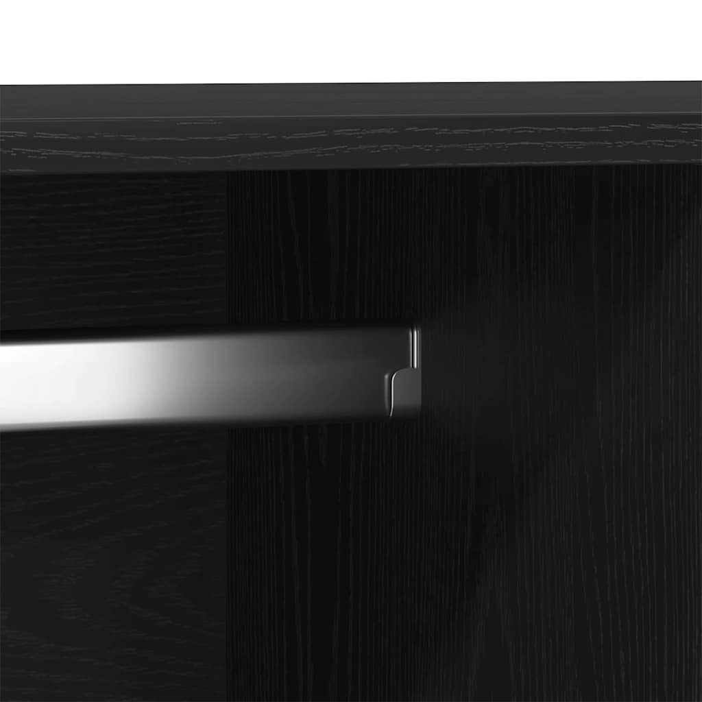 Kleiderschrank mit Tür Schwarz Eichen-Optik 80 x 52 x 180 cm