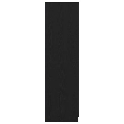 Kleiderschrank mit Tür Schwarz Eichen-Optik 80 x 52 x 180 cm