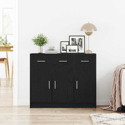 Sideboard Schwarze Eiche 91x28x75 cm Holzwerkstoff