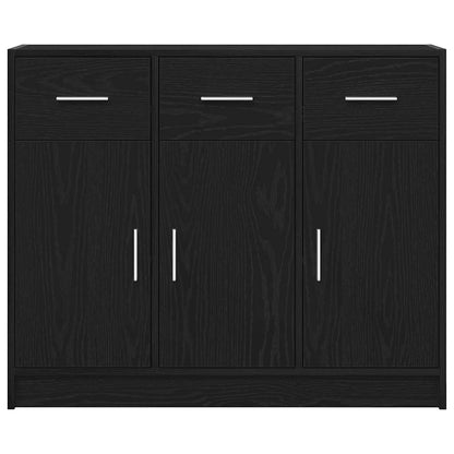 Sideboard Schwarze Eiche 91x28x75 cm Holzwerkstoff
