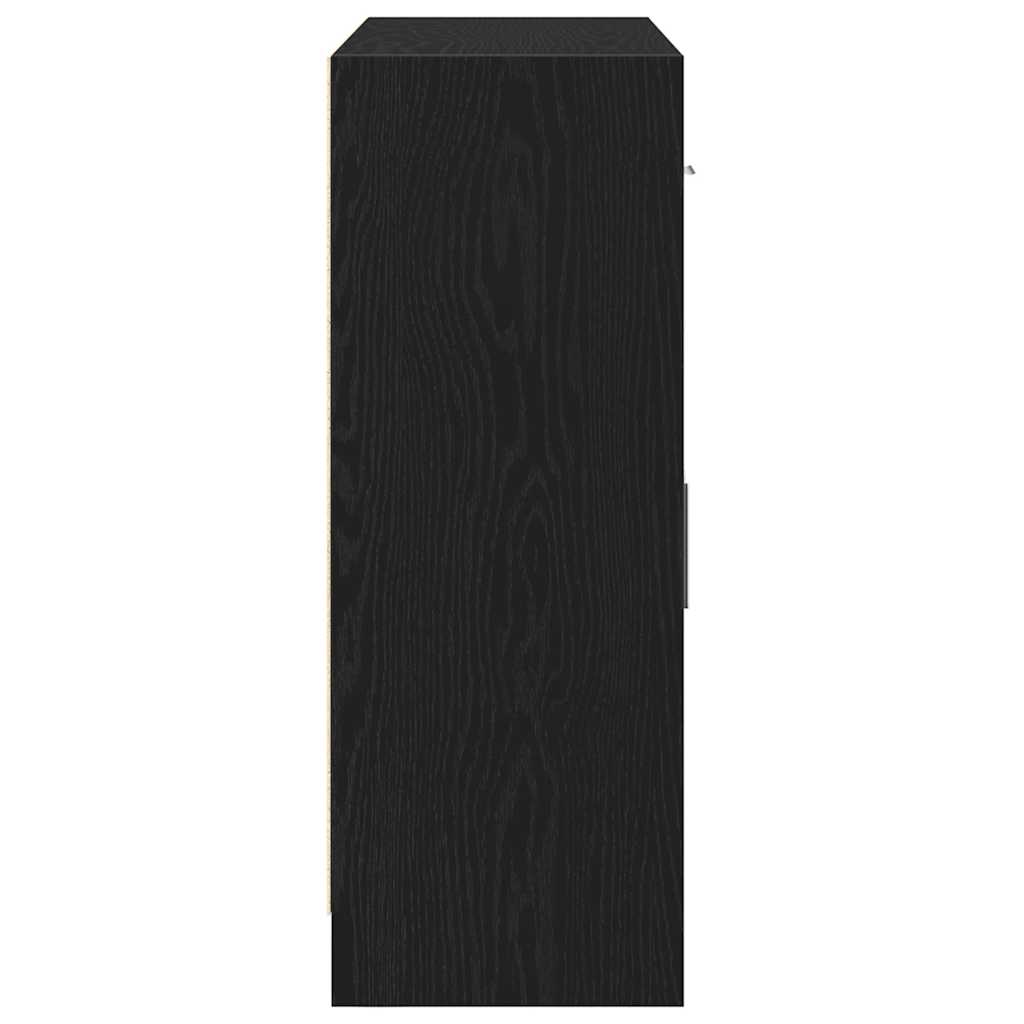 Sideboard Schwarze Eiche 91x28x75 cm Holzwerkstoff