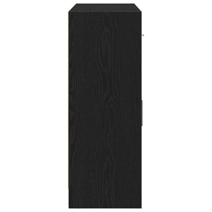 Sideboard Schwarze Eiche 91x28x75 cm Holzwerkstoff