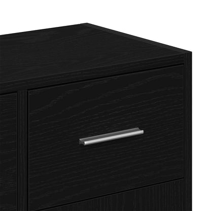 Sideboard Schwarze Eiche 91x28x75 cm Holzwerkstoff