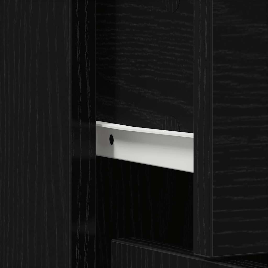 Sideboard Schwarze Eiche 91x28x75 cm Holzwerkstoff