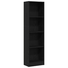 Bücherregal Schwarz Eichen-Optik 40x24x143 cm Holzwerkstoff