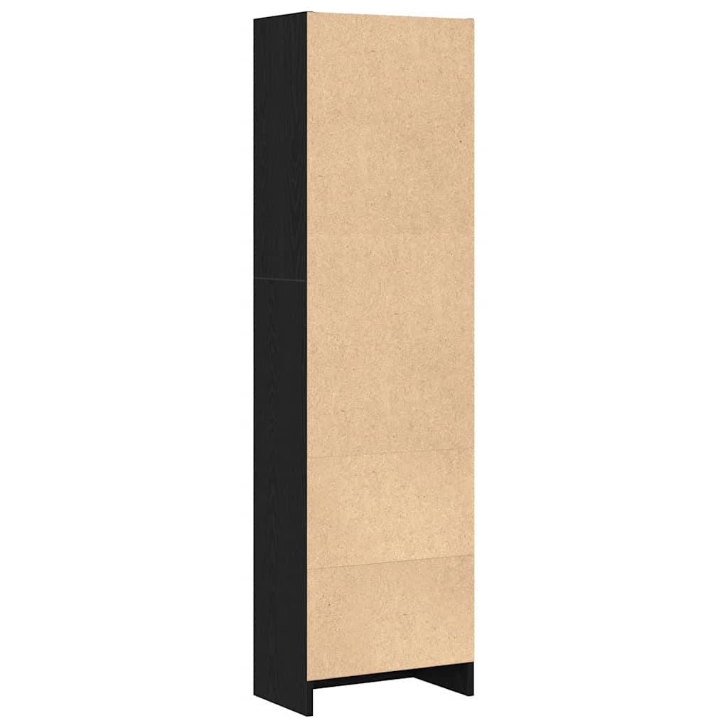 Bücherregal Schwarz Eichen-Optik 40x24x143 cm Holzwerkstoff
