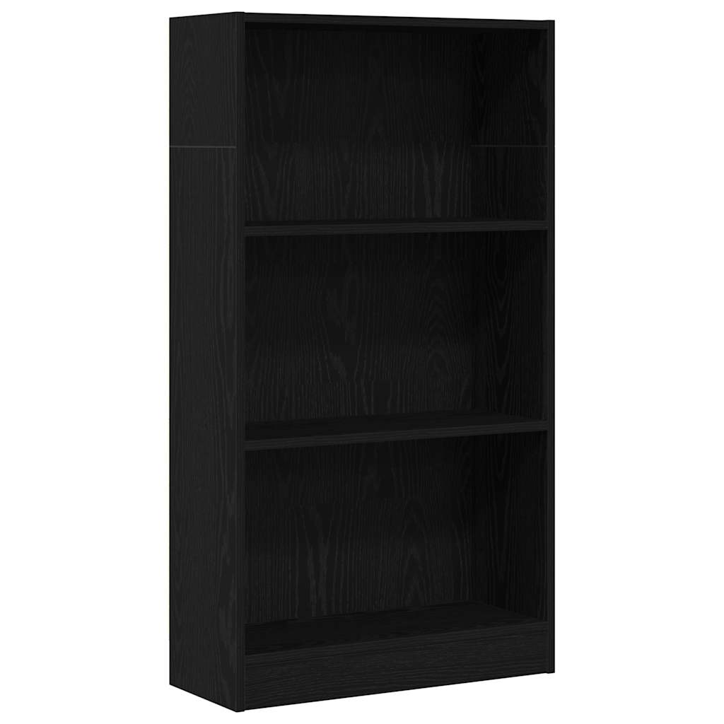 Bücherregal Schwarz Eichen-Optik 60x24x109 cm Holzwerkstoff