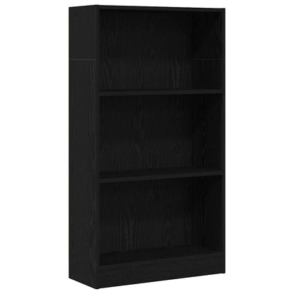 Bücherregal Schwarz Eichen-Optik 60x24x109 cm Holzwerkstoff