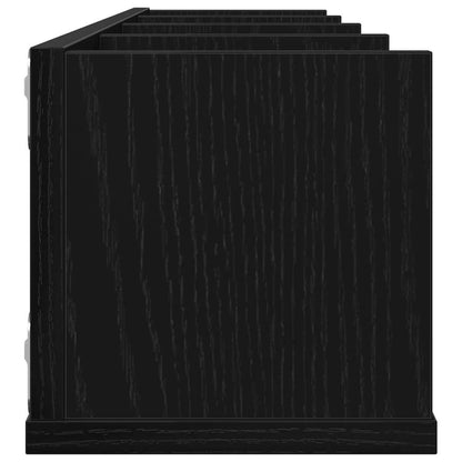 Wandregal Schwarz Eichen-Optik 100 x 18 x 18 cm Holzwerkstoff