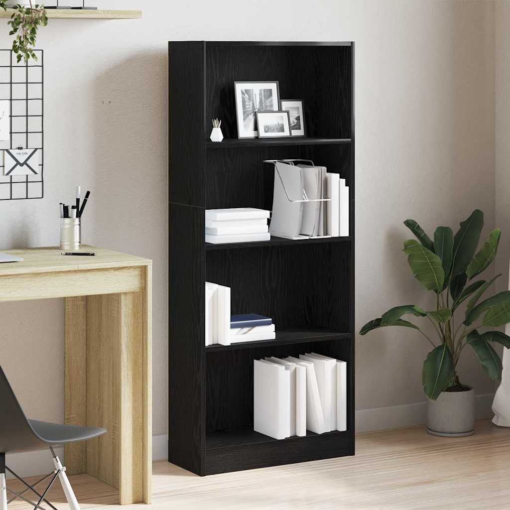 Bücherregal Schwarze Eiche 60 x 24 x 143 cm Holzwerkstoff