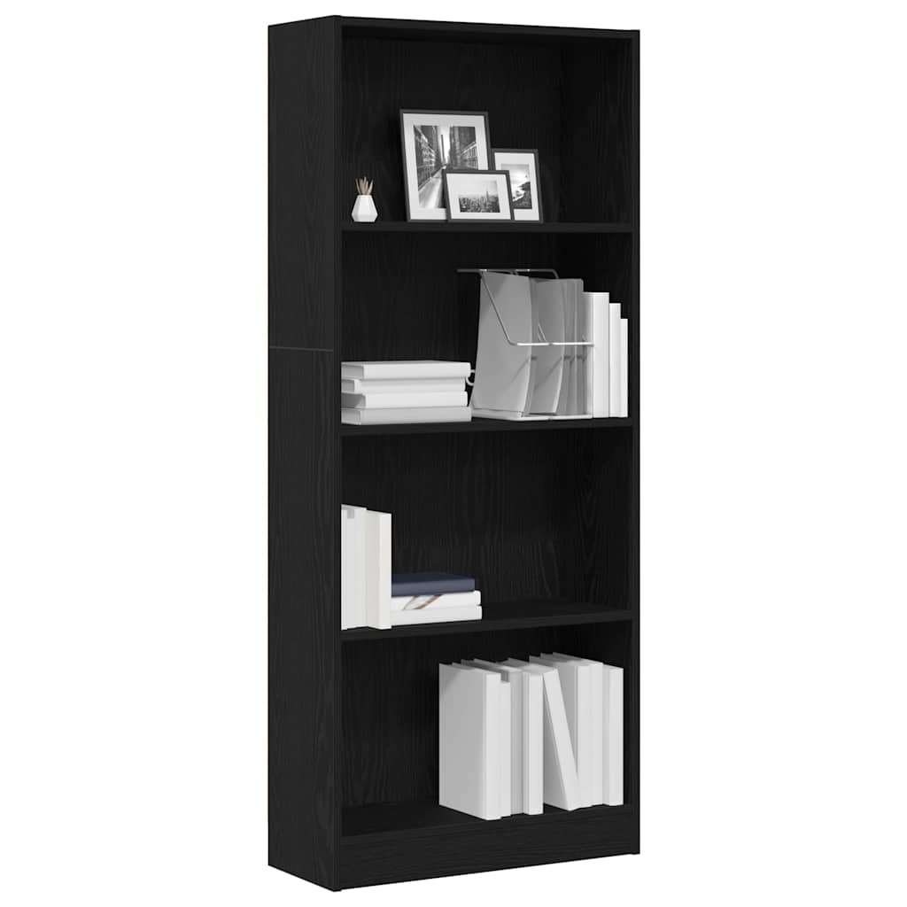 Bücherregal Schwarze Eiche 60 x 24 x 143 cm Holzwerkstoff