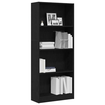 Bücherregal Schwarze Eiche 60 x 24 x 143 cm Holzwerkstoff