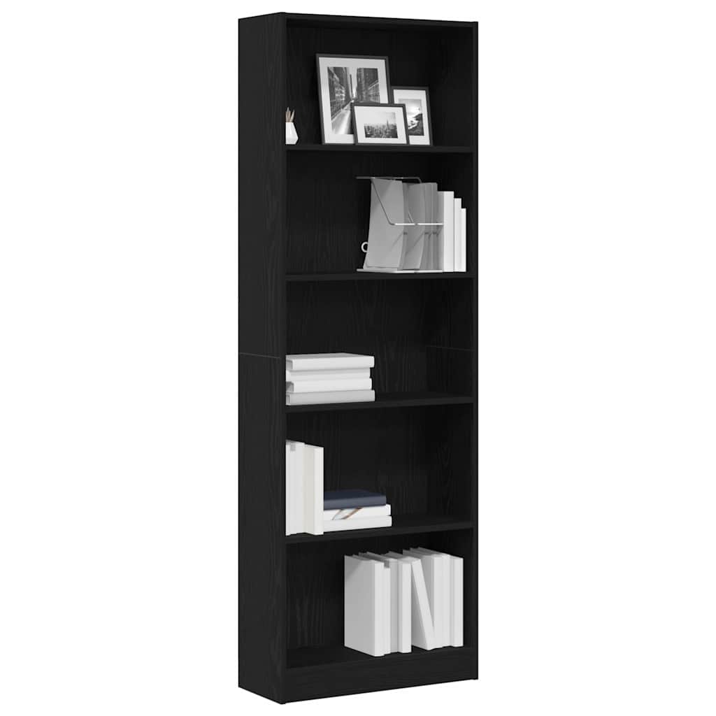 Bücherregal Schwarze Eiche 60 x 24 x 176 cm Holzwerkstoff