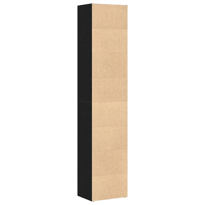 Bücherregal Eiche Schwarz 40 x 30 x 189 cm Holzwerkstoff