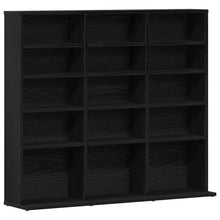CD-Schrank Schwarz Eichen-Optik 100x23x89,5 cm Holzwerkstoff