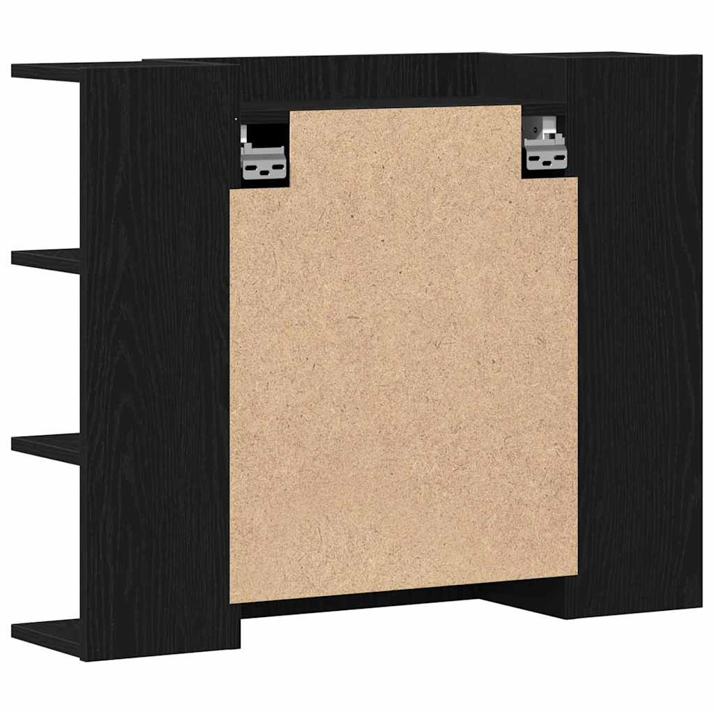 Badezimmerspiegelschrank Schwarze Eiche 80 x 20,5 x 64 cm Holzwerkstoff