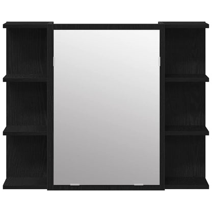 Badezimmerspiegelschrank Schwarze Eiche 80 x 20,5 x 64 cm Holzwerkstoff