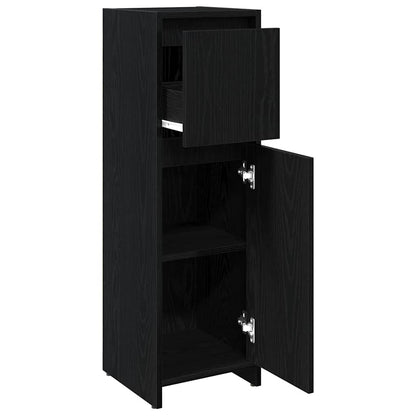 Badezimmerschrank Schwarze Eiche 30 x 30 x 95 cm Holzwerkstoff