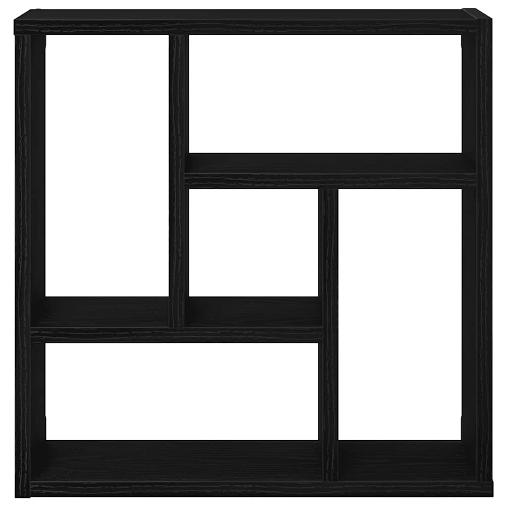 Wandregal Schwarz Eichen-Optik 45x16x45 cm Holzwerkstoff