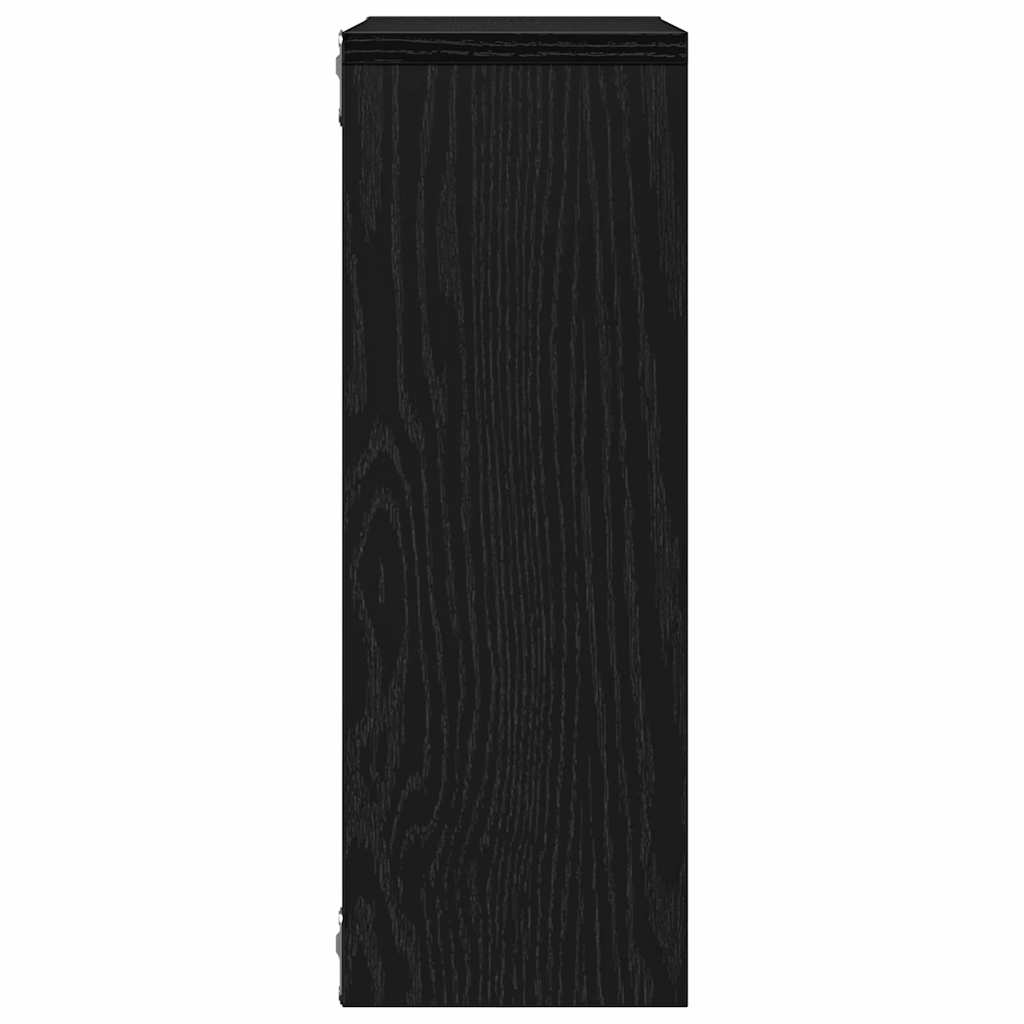 Wandregal Schwarz Eichen-Optik 45x16x45 cm Holzwerkstoff