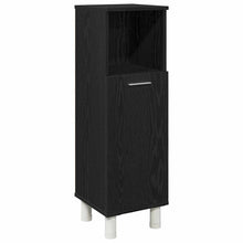 Badezimmer Schrank mit Tür Schwarz Eichen-Optik 30 x 30 x 95 cm