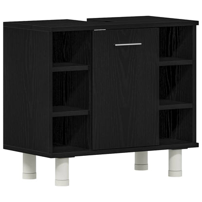 Badezimmerschrank Schwarze Eiche 60 x 32 x 54 cm Holzwerkstoff