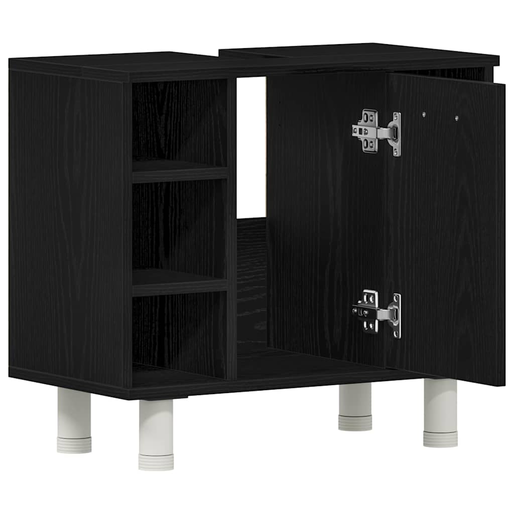 Badezimmerschrank Schwarze Eiche 60 x 32 x 54 cm Holzwerkstoff
