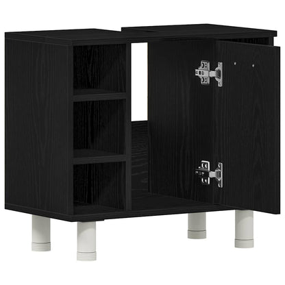 Badezimmerschrank Schwarze Eiche 60 x 32 x 54 cm Holzwerkstoff