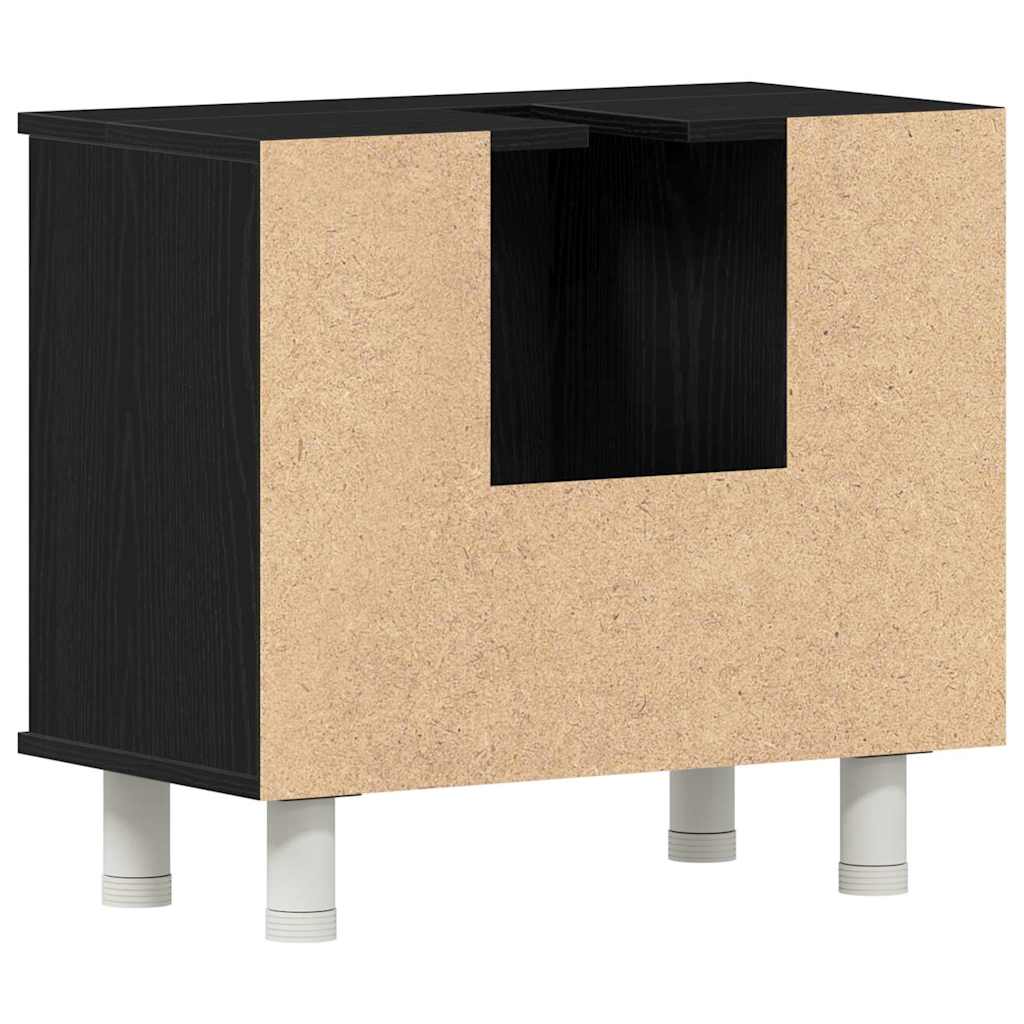 Badezimmerschrank Schwarze Eiche 60 x 32 x 54 cm Holzwerkstoff
