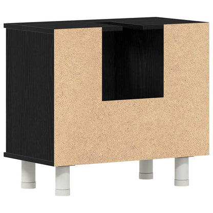 Badezimmerschrank Schwarze Eiche 60 x 32 x 54 cm Holzwerkstoff