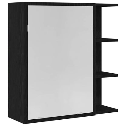 Badezimmer-Spiegelschrank Schwarze Eiche 62,5 x 20,5 x 64 cm