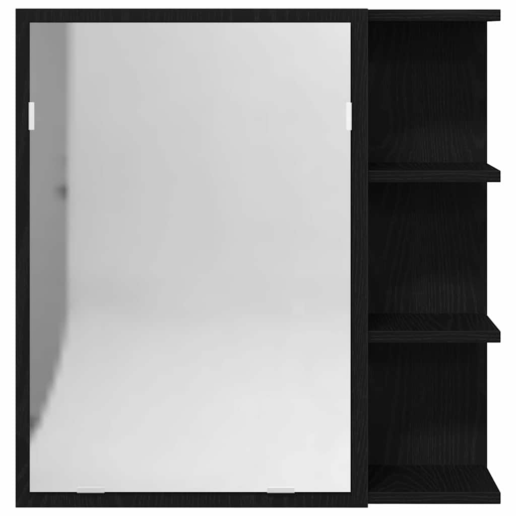 Badezimmer-Spiegelschrank Schwarze Eiche 62,5 x 20,5 x 64 cm