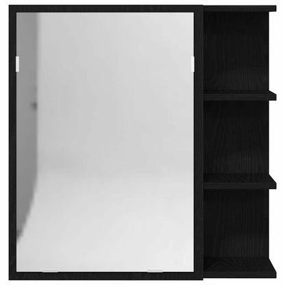 Badezimmer-Spiegelschrank Schwarze Eiche 62,5 x 20,5 x 64 cm
