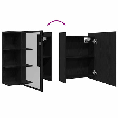 Badezimmer-Spiegelschrank Schwarze Eiche 62,5 x 20,5 x 64 cm