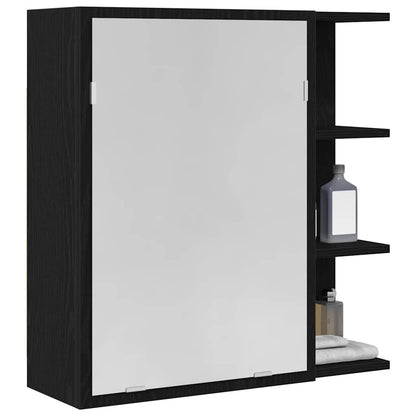 Badezimmer-Spiegelschrank Schwarze Eiche 62,5 x 20,5 x 64 cm