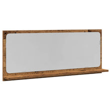 Spiegelregal mit Regal Altholz 90 x 10.5 x 37 cm Holzwerkstoff