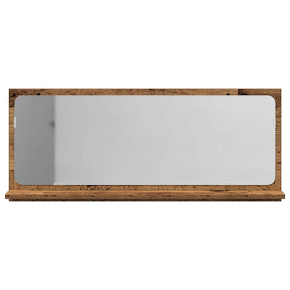 Spiegelregal mit Regal Altholz 90 x 10.5 x 37 cm Holzwerkstoff