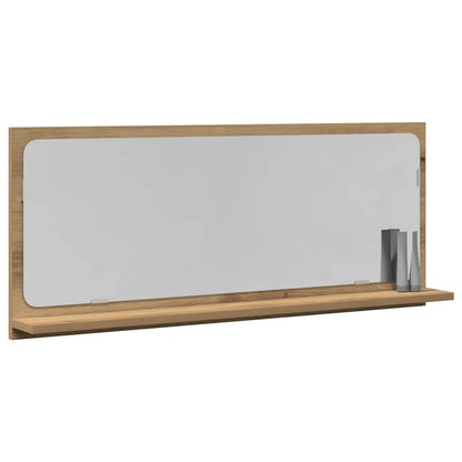 Spiegelregal mit Regal Handwerklich gefertigter Eichenholz