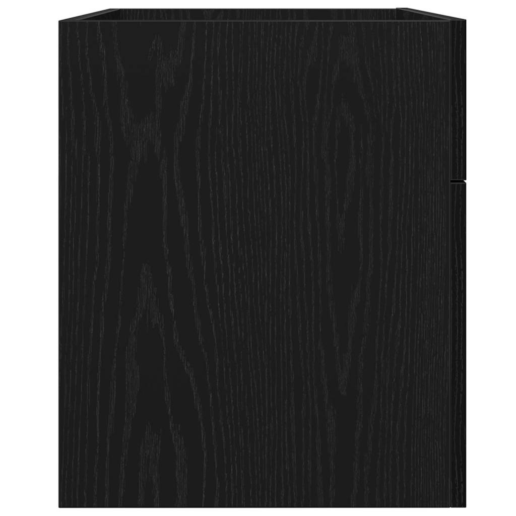 Waschbecken-Schrank mit Tür Schwarze Eiche 90 x 38.5 x 46 cm
