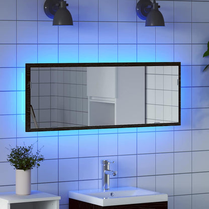 LED Badezimmer Spiegel Schwarze Eiche 100 x 8.5 x 37 cm