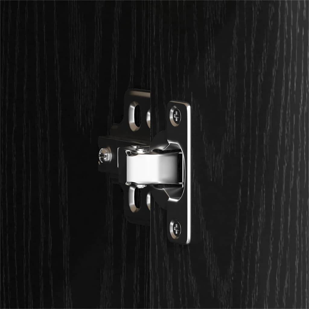 Wandregal mit Tür Schwarze Eiche 140 x 41 x 75 cm Holzwerkstoff