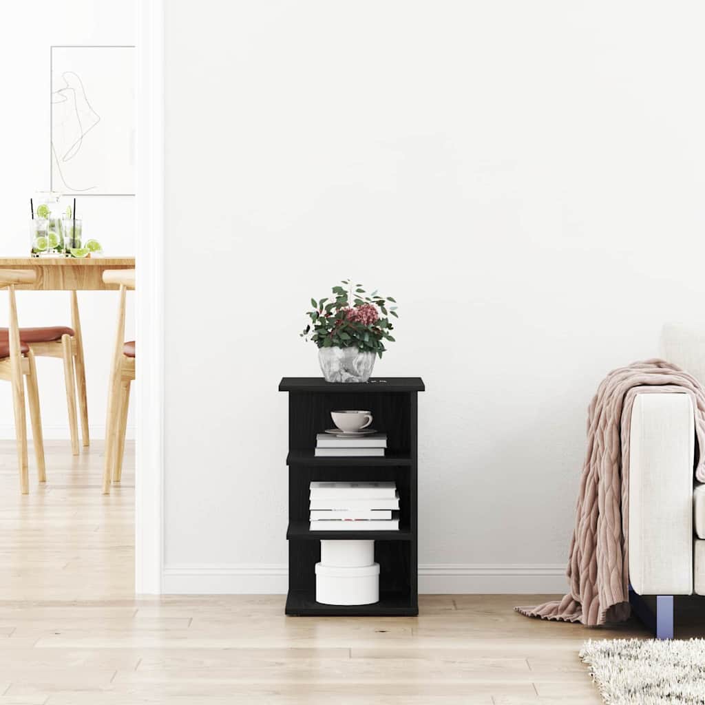 Beistellschrank Schwarz 35 x 35 x 55 cm Holzwerkstoff