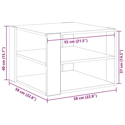 Couchtisch Schwarze Eiche 59,5 x 59,5 x 40 cm Holzwerkstoff