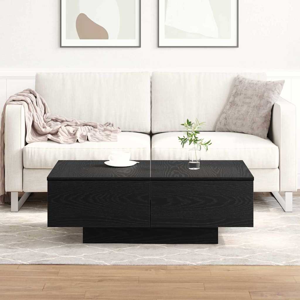 Couchtisch Schwarz Eichen-Optik 90 x 60 x 31 cm Holzwerkstoff
