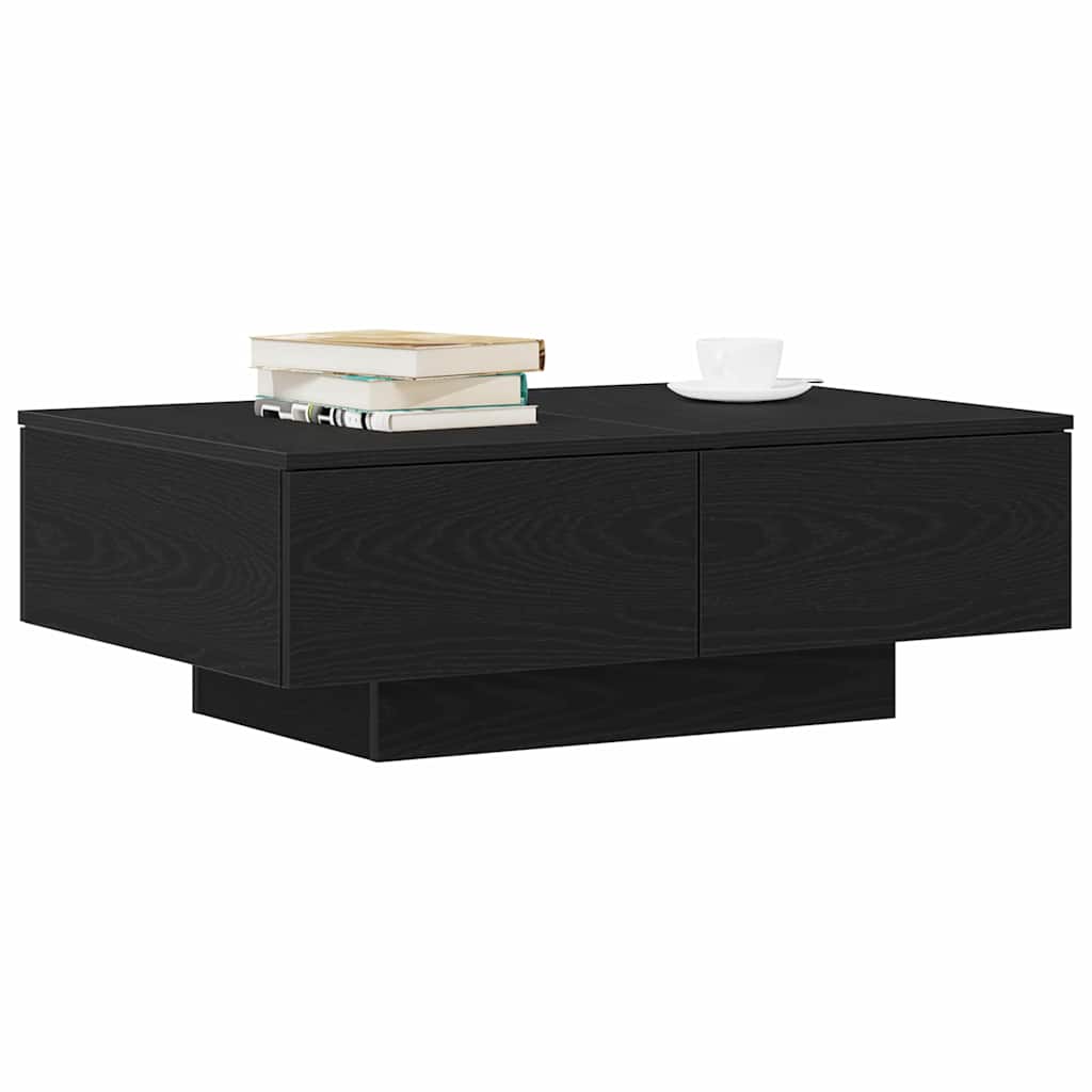 Couchtisch Schwarz Eichen-Optik 90 x 60 x 31 cm Holzwerkstoff